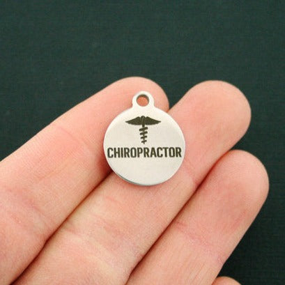 Chiropractor Stainless Steel Charms - BFS001-0072