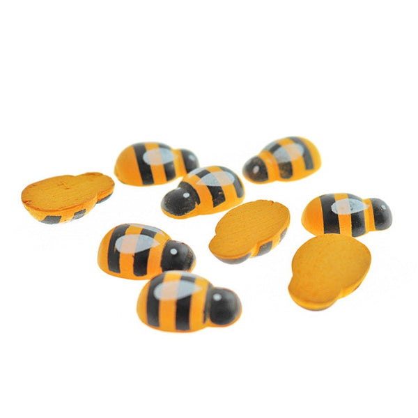 50 Wooden Bumble Bee Cabochon - 20mm - Perfect for Scrapbooking and Crafts - Z078