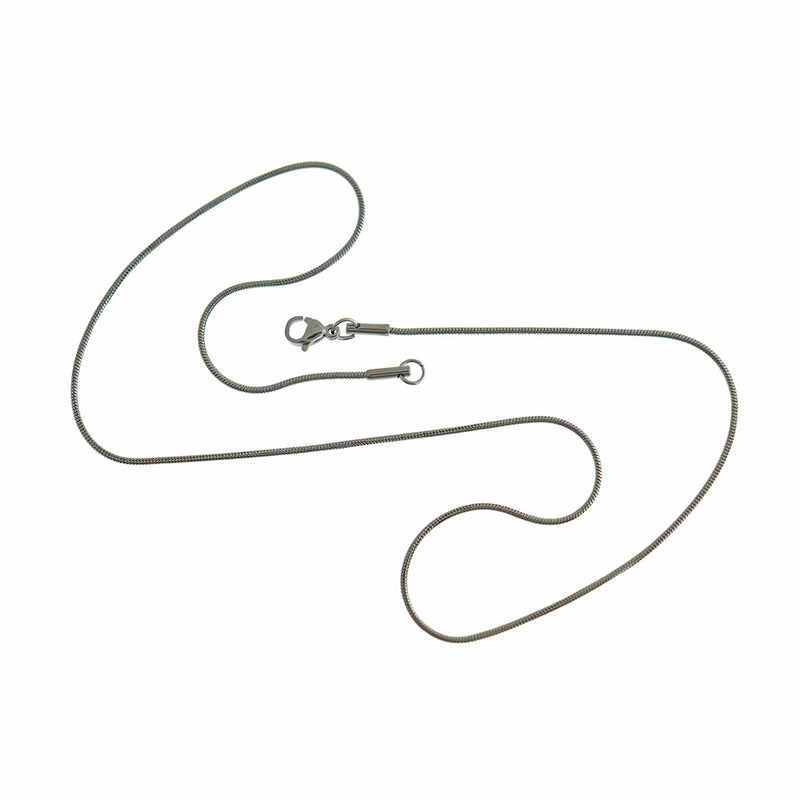 Collier Chaîne Serpent en Acier Inoxydable 16" - 2mm - 1 Collier - N578