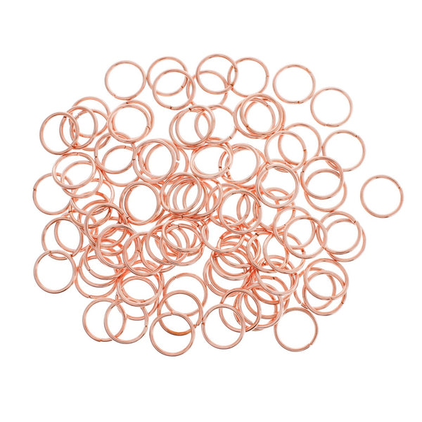 Rose Gold Tone Jump Rings 10mm x 1mm - Open 18 Gauge - 200 Rings - J277