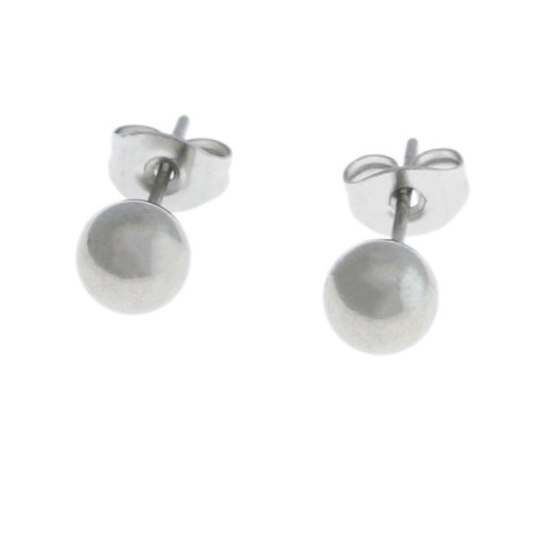 Stainless Steel Earrings - Ball Studs - 11mm x 6mm - 2 Pieces 1 Pair - ER194
