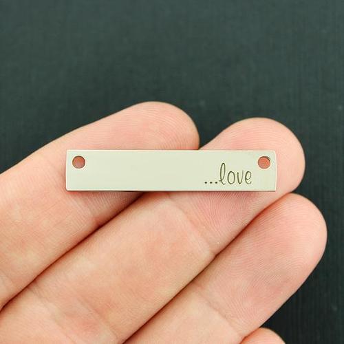 Love Stainless Steel Connector Charms - BFS017-7494