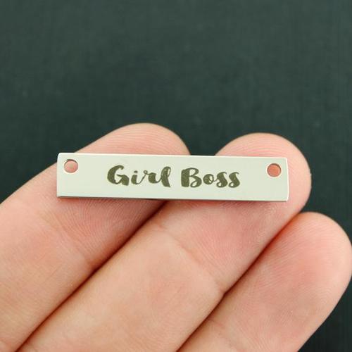 Girl Boss Stainless Steel Connector Charms - BFS017-7507