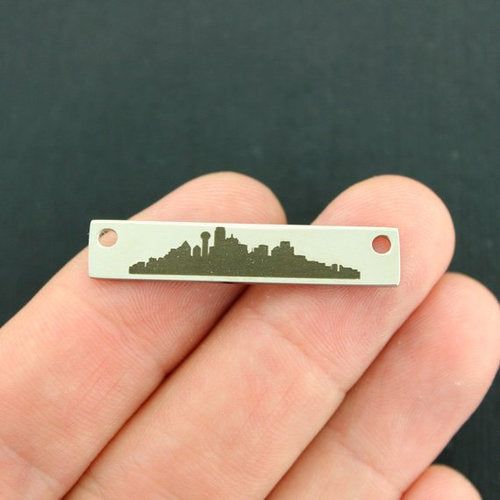 Dallas Skyline Stainless Steel Connector Charms - BFS017-7511