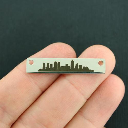 Atlanta Skyline Stainless Steel Connector Charms - BFS017-7512