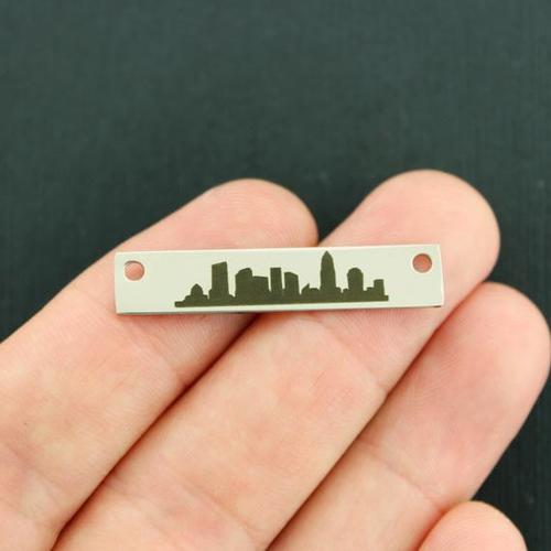 Charlotte Skyline Stainless Steel Connector Charms - BFS017-7518