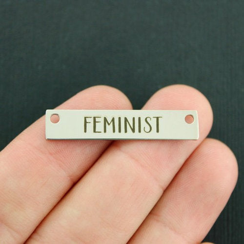 Feminist Stainless Steel Connector Charms - BFS017-7560