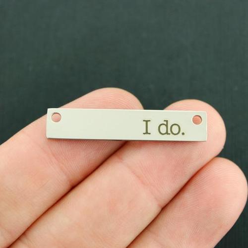I Do. Stainless Steel Connector Charms - BFS017-7579