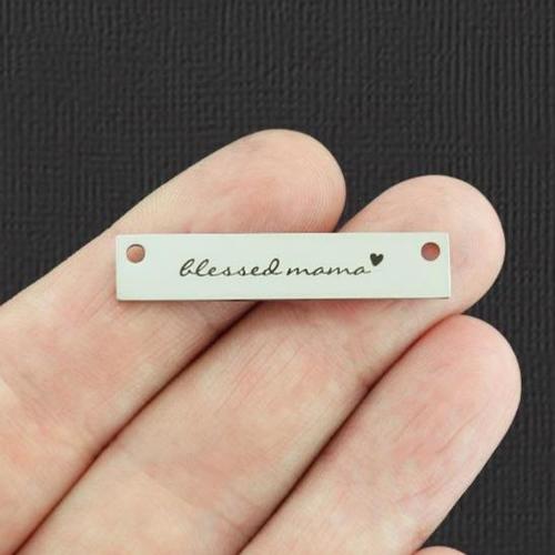 Blessed Mama Stainless Steel Connector Charms - BFS017-7672
