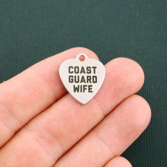 Coast Guard Wife Stainless Steel Charms - BFS011-0076