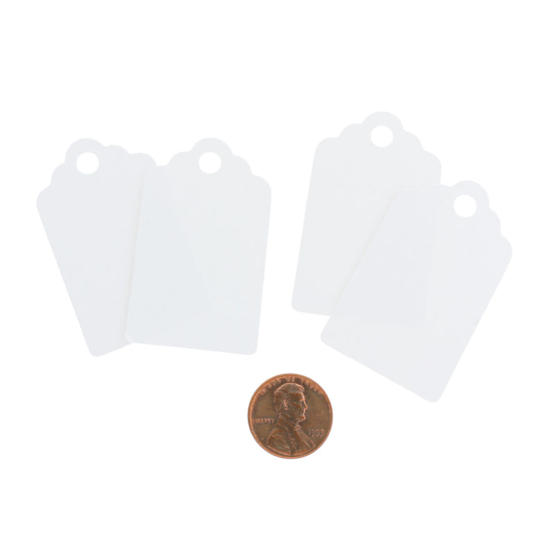 50 White Paper Gift Tags - TL119