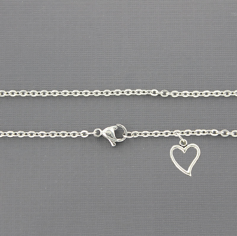 Stainless Steel Cable Chain Necklace 22" - 2mm - 1 Necklace - N461