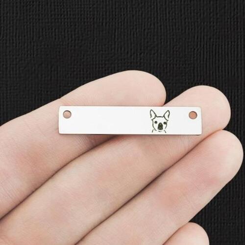 Frenchie Stainless Steel Connector Charms - BFS017-7710