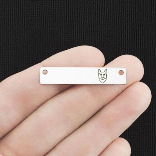 German Shepherd Stainless Steel Connector Charms - BFS017-7711