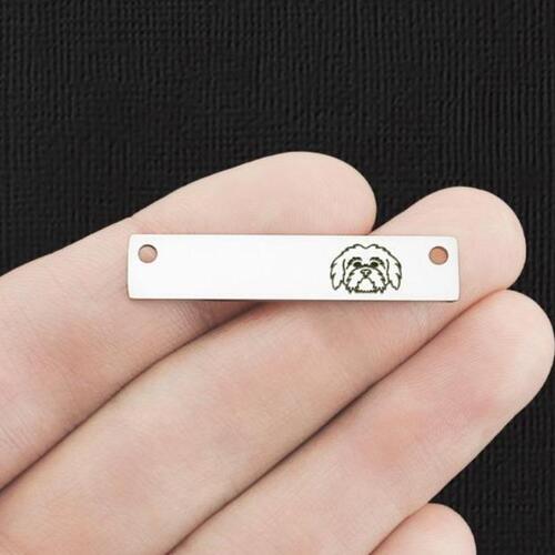 Lhasa Apso Stainless Steel Connector Charms - BFS017-7718