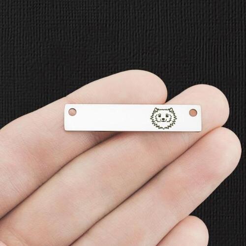 Pomeranian Stainless Steel Connector Charms - BFS017-7725