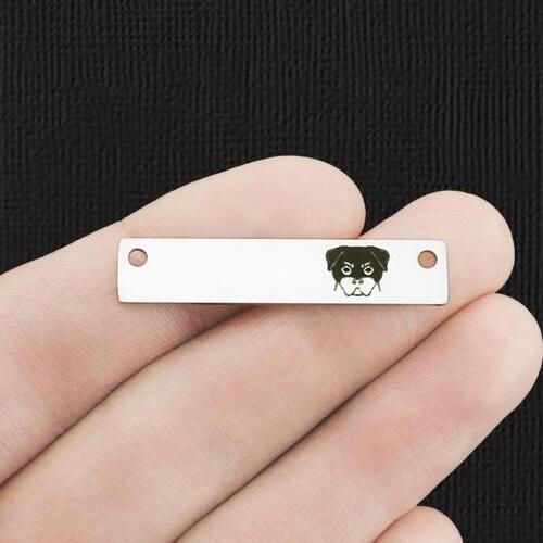 Rottweiler Stainless Steel Connector Charms - BFS017-7728