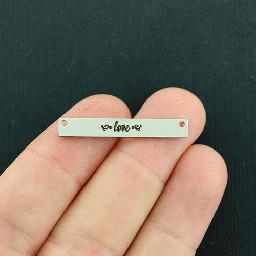 Love Stainless Steel Connector Charms - BFS018-7767