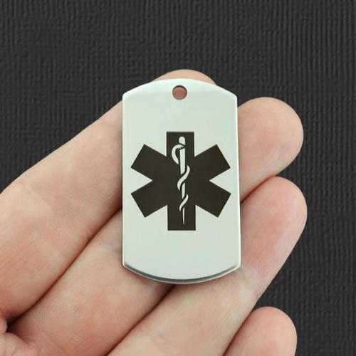 Medical Symbol Stainless Steel Dog Tag Charms - BFS024-7778