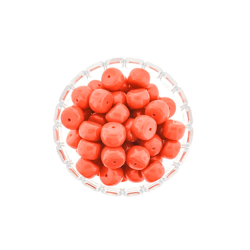 Rondelle Acrylic Beads 20mm x 14mm - Bright Red - 10 Beads - BD2080