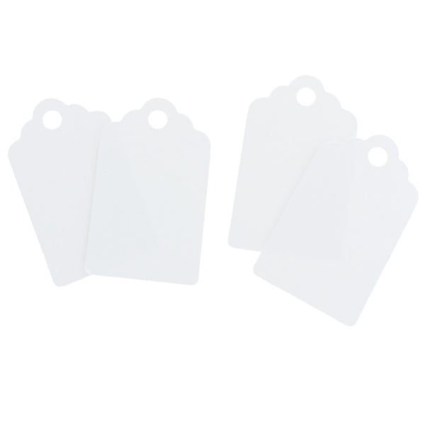 50 étiquettes cadeaux en papier blanc - TL119