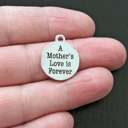 Mother Stainless Steel Charms - A mother's love is forever - BFS001-0010