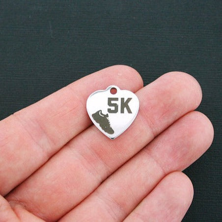 5K Running Stainless Steel Charms - BFS011-0007