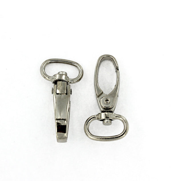 Silver Tone Swivel Lobster Clasps - 36mm x 13mm - 6 Pieces - FD564
