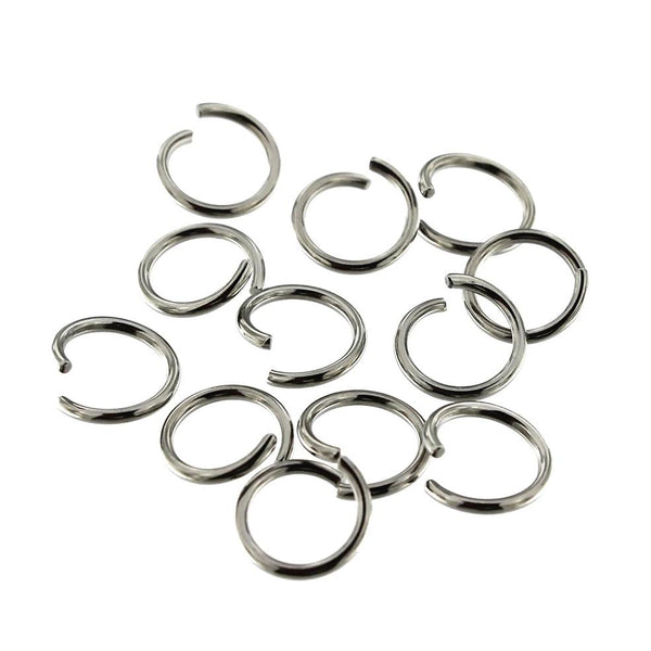 Stainless Steel Jump Rings 10mm - Open 18 Gauge - 200 Rings - J125