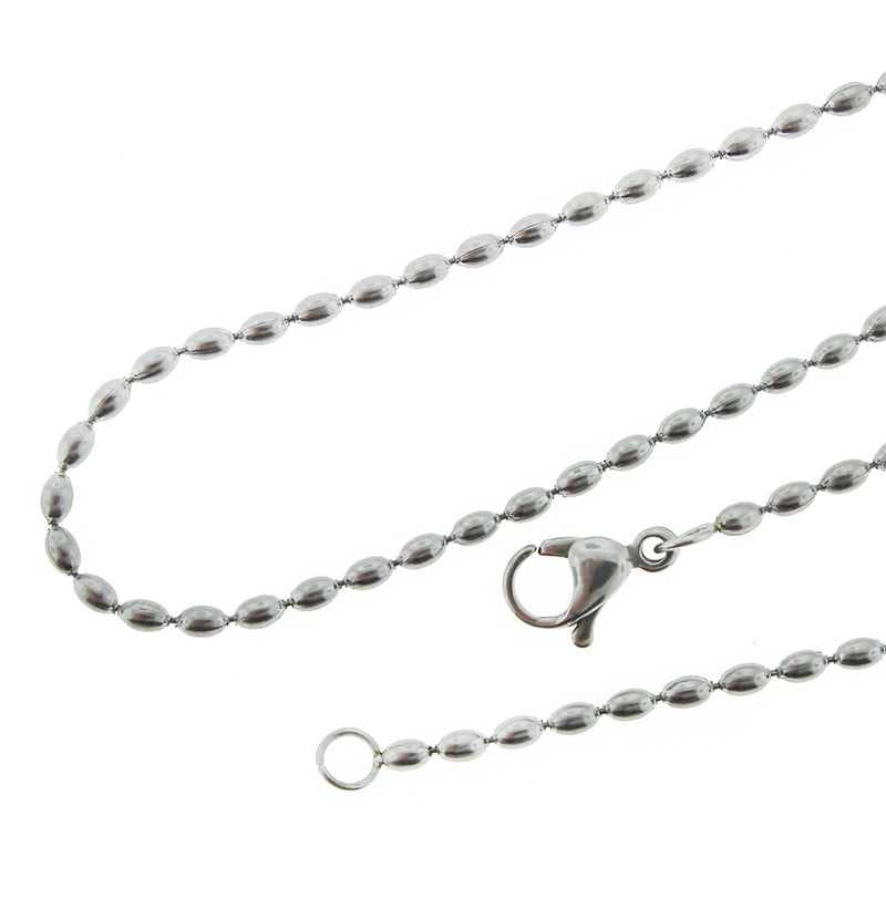 Stainless Steel Ball Chain Necklaces 16" - 1.5mm - 10 Necklaces - N546