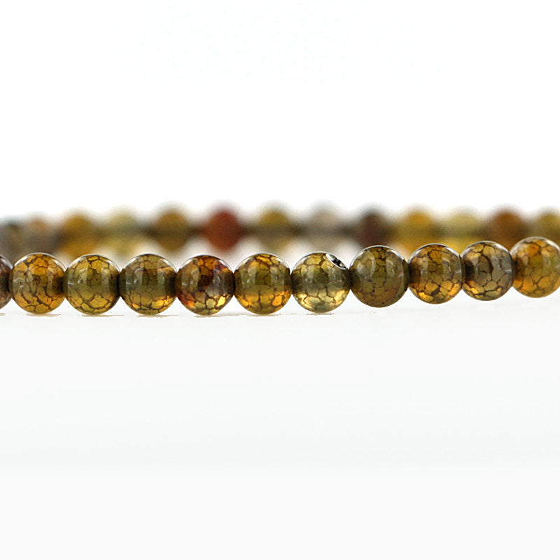 Faceted Natural Agate Beads 4mm - Marbled Earth Tones - 1 Strand 100 Beads - BD722