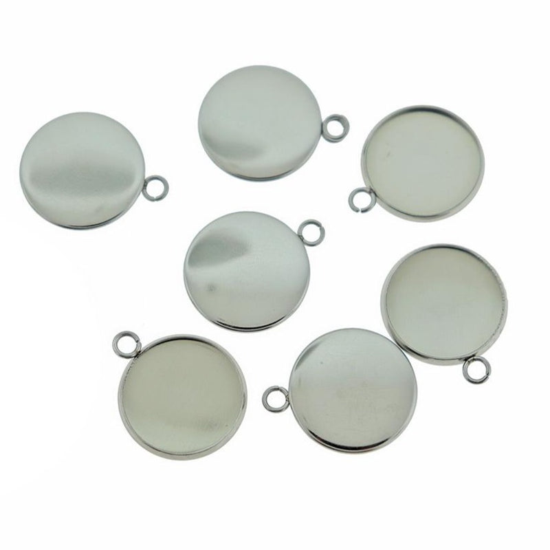 Stainless Steel Cabochon Settings - 16mm Tray - 10 Pieces - CBS004