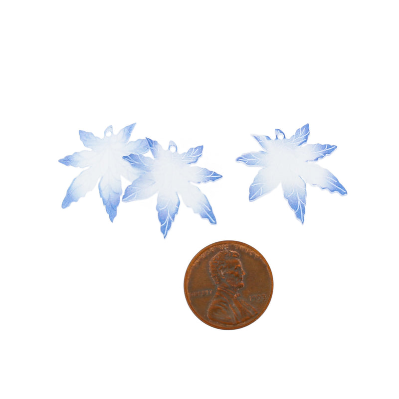 4 Marijuana Weed Leaf Transparent Acrylic Charms - Choose Your Color!