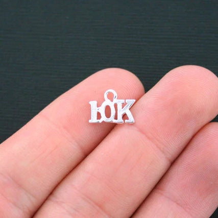 8 10K Silver Tone Charms - SC3666