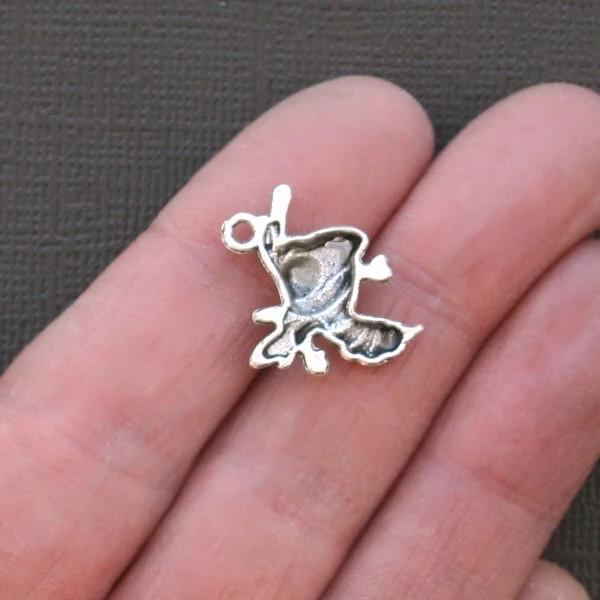 8 Bee Antique Silver Tone Charms - SC762