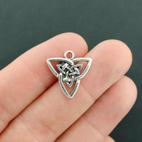 8 Celtic Knot Antique Silver Tone Charms - SC2560