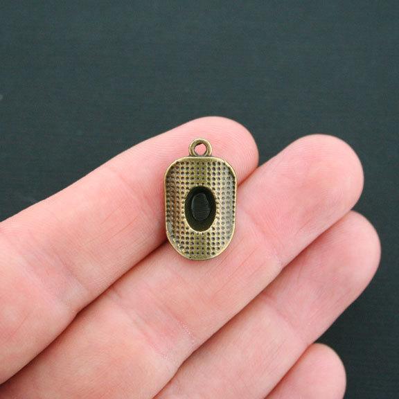 8 Cowboy Hat Antique Bronze Tone Charms 3D - BC233