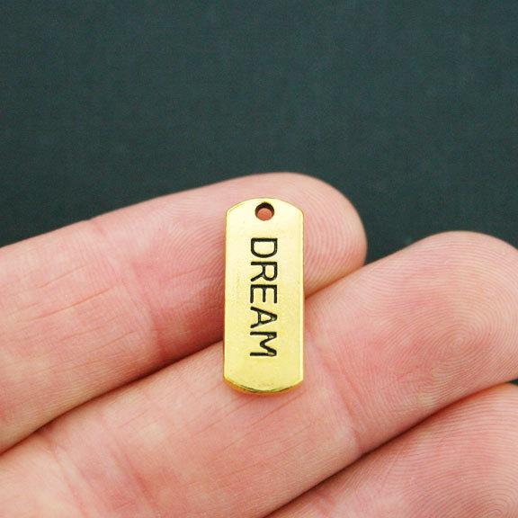 8 Dream Antique Gold Tone Charms - GC643