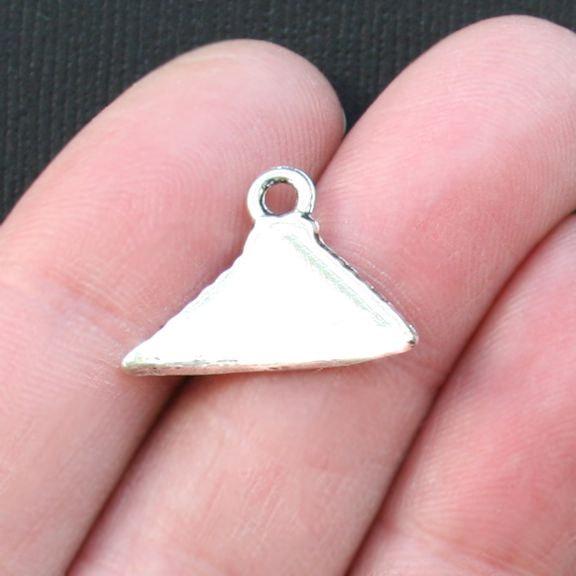 8 Egyptian Pyramid Antique Silver Tone Charms - SC2913