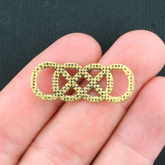 8 breloques de ton or antique connecteur Infinity - GC265