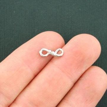 Connecteur à 8 nœuds, breloques argentées antiques - SC5541