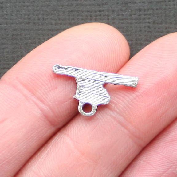 8 Love Gymnastics Antique Silver Tone Charms - SC2673