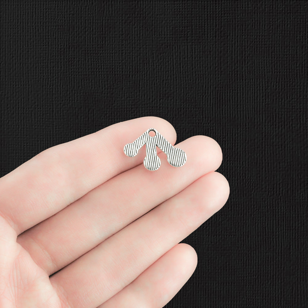 8 Measuring Spoons Antique Silver Tone Charms - SC1217