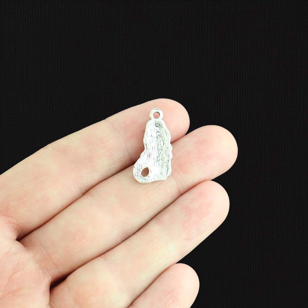 8 Mermaid Antique Silver Tone Charms - SC1289