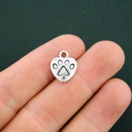 8 pattes de ton argent antique breloques 2 faces - SC5653