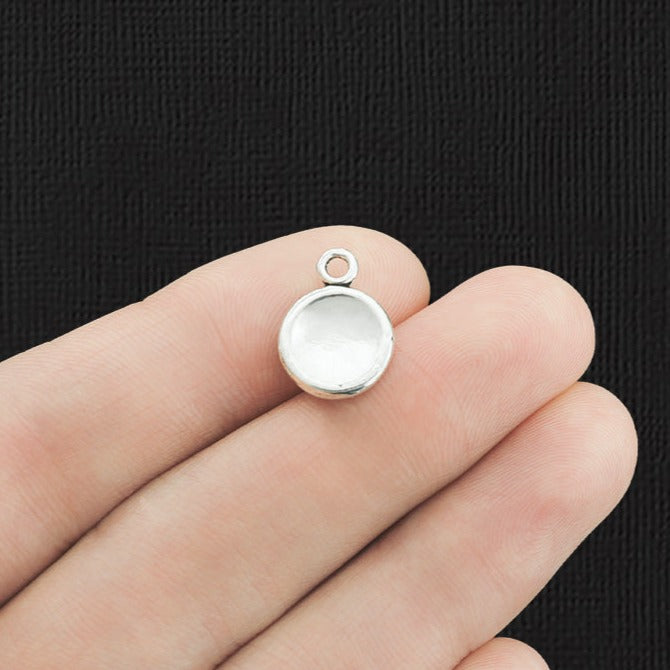 8 Soccer Ball Antique Silver Tone Charms - SC425