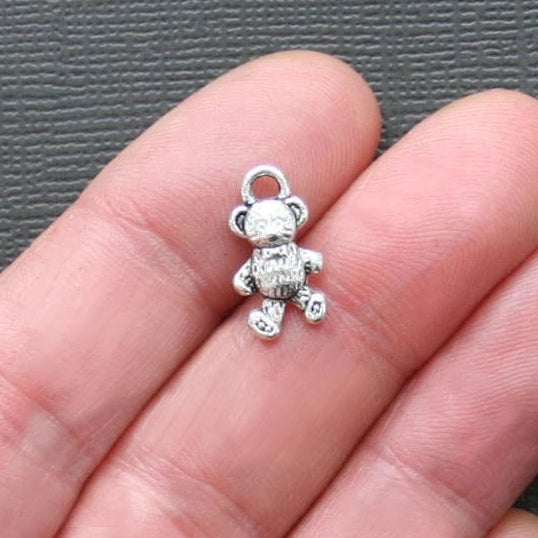 8 breloques de ton argent antique ours en peluche - SC1039