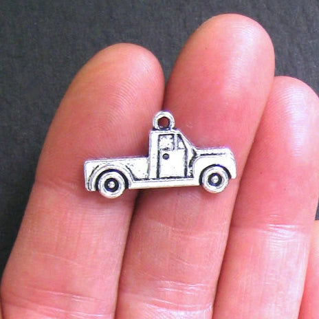 8 Truck Antique Silver Tone Charms - SC541