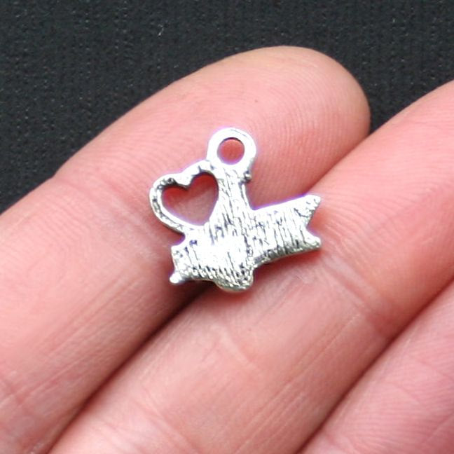 8 Yoga Antique Silver Tone Charms - SC2996