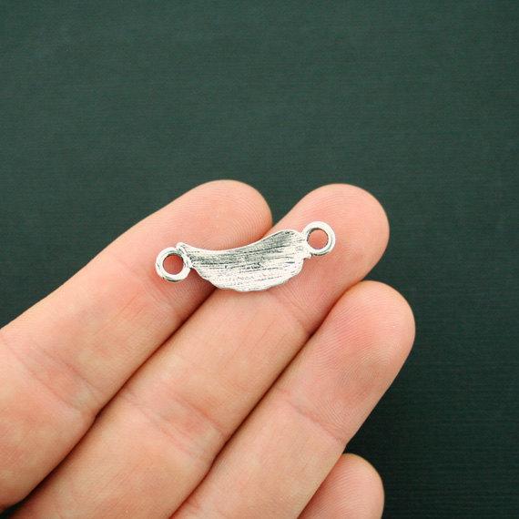 8 Angel Wing Connector Antique Silver Tone Charms - SC6378